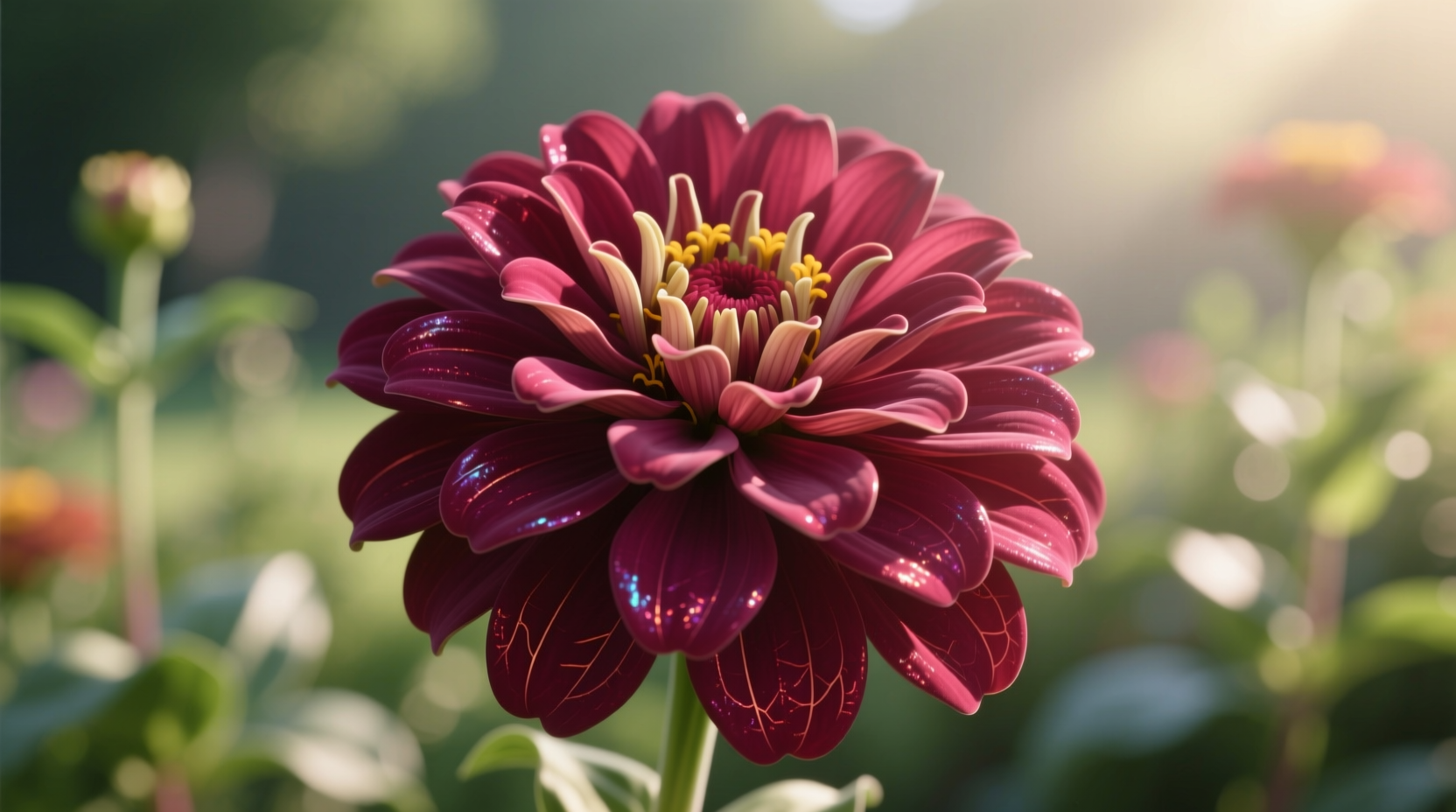 zinnia burgundy