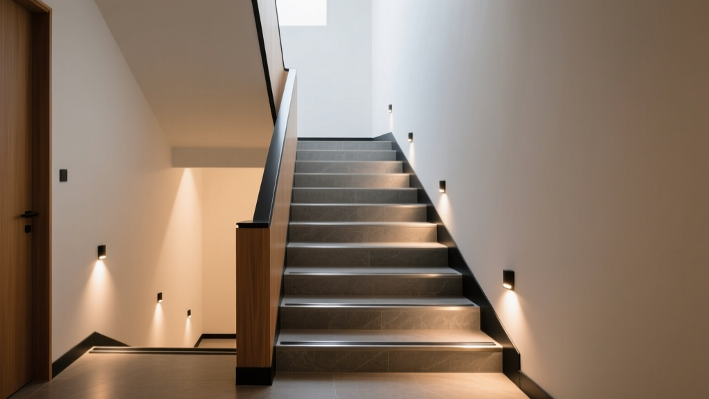 Stairwell Safety Lighting: Step-Nosing vs Wall-Mount LEDs