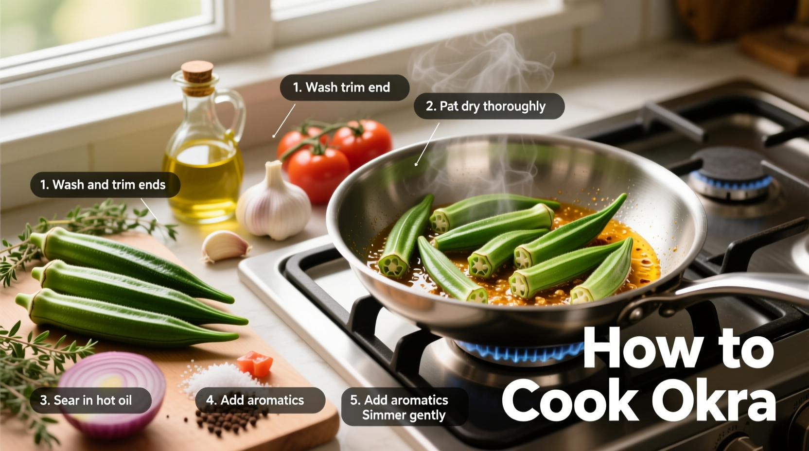 how do you cook okra