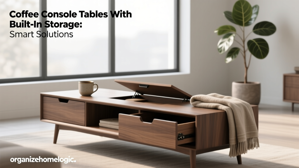 Coffee Console Tables With Built-In Storage: Smart Solutions