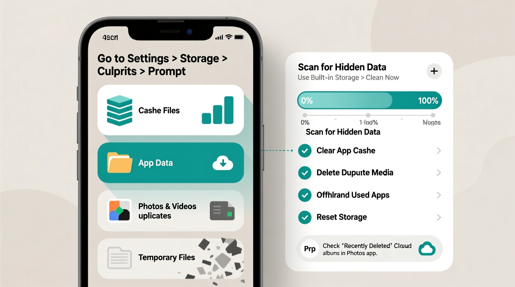 why is my phone storage full even after deleting everything and how to free up space