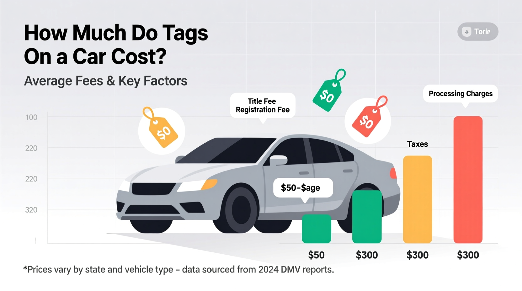 how much do tags on a car cost