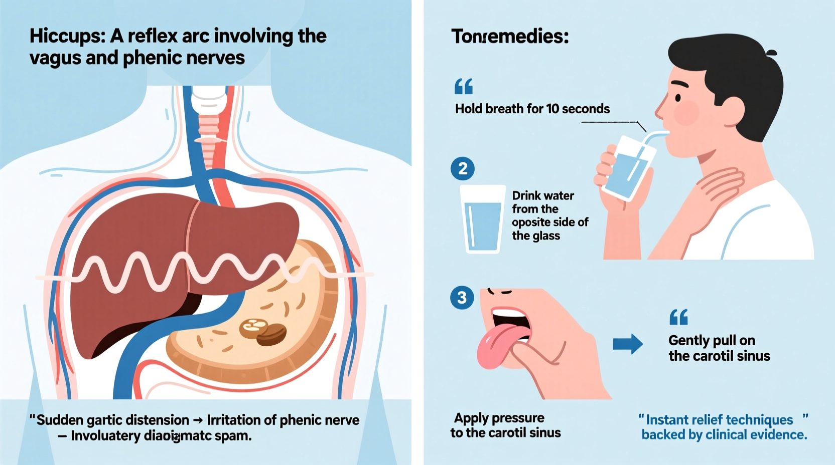 why do i get hiccups when eating bread fast causes and instant cures