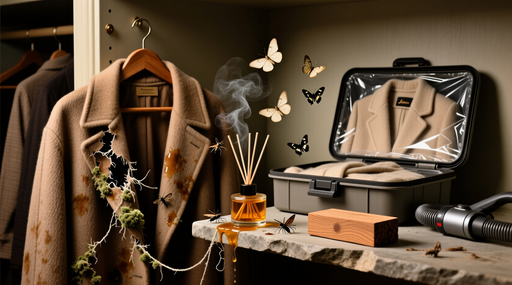 closet organization tips scent diffusers wool coats