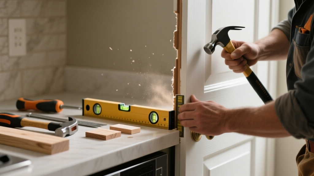 Fixing a Door Not Square in the Kitchen