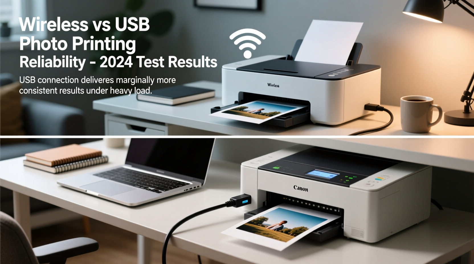 wireless printer vs usb connected which prints photos more reliably