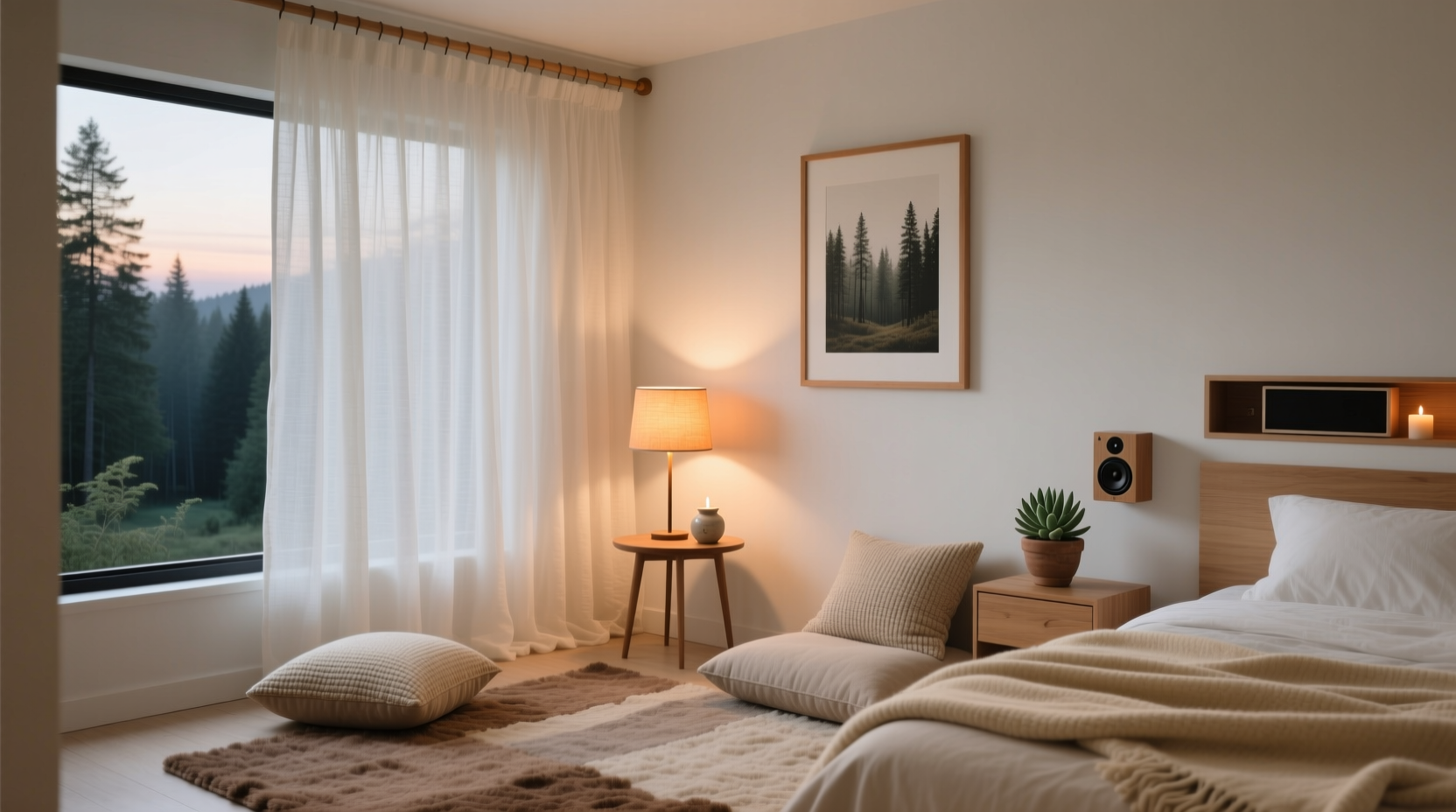 how to create a calming corner in a shared bedroom without major renovations