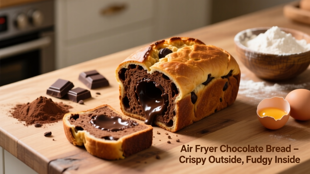 Air Fryer Chocolate Bread: Crispy Outside, Fudgy Inside