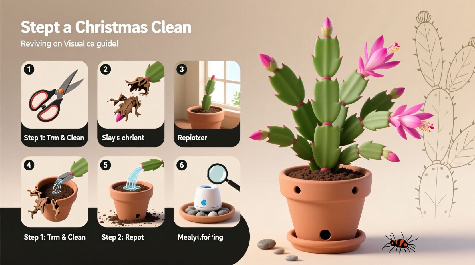how to revive a christmas cactus plant