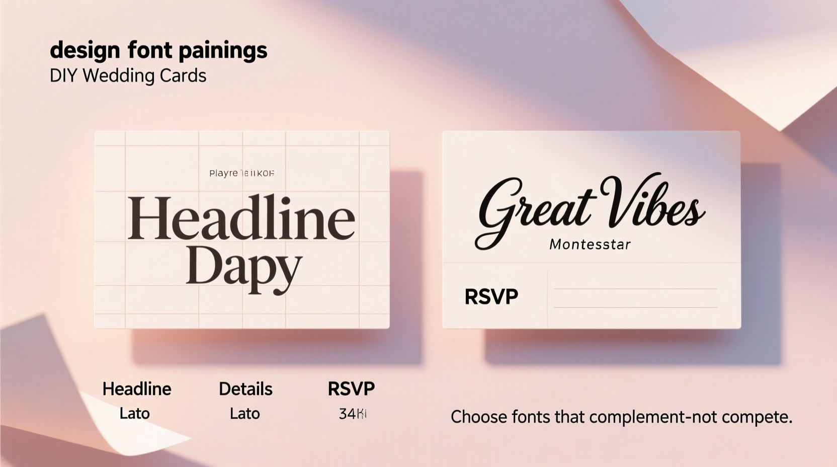 how to choose the right font pairing for diy invitation cards