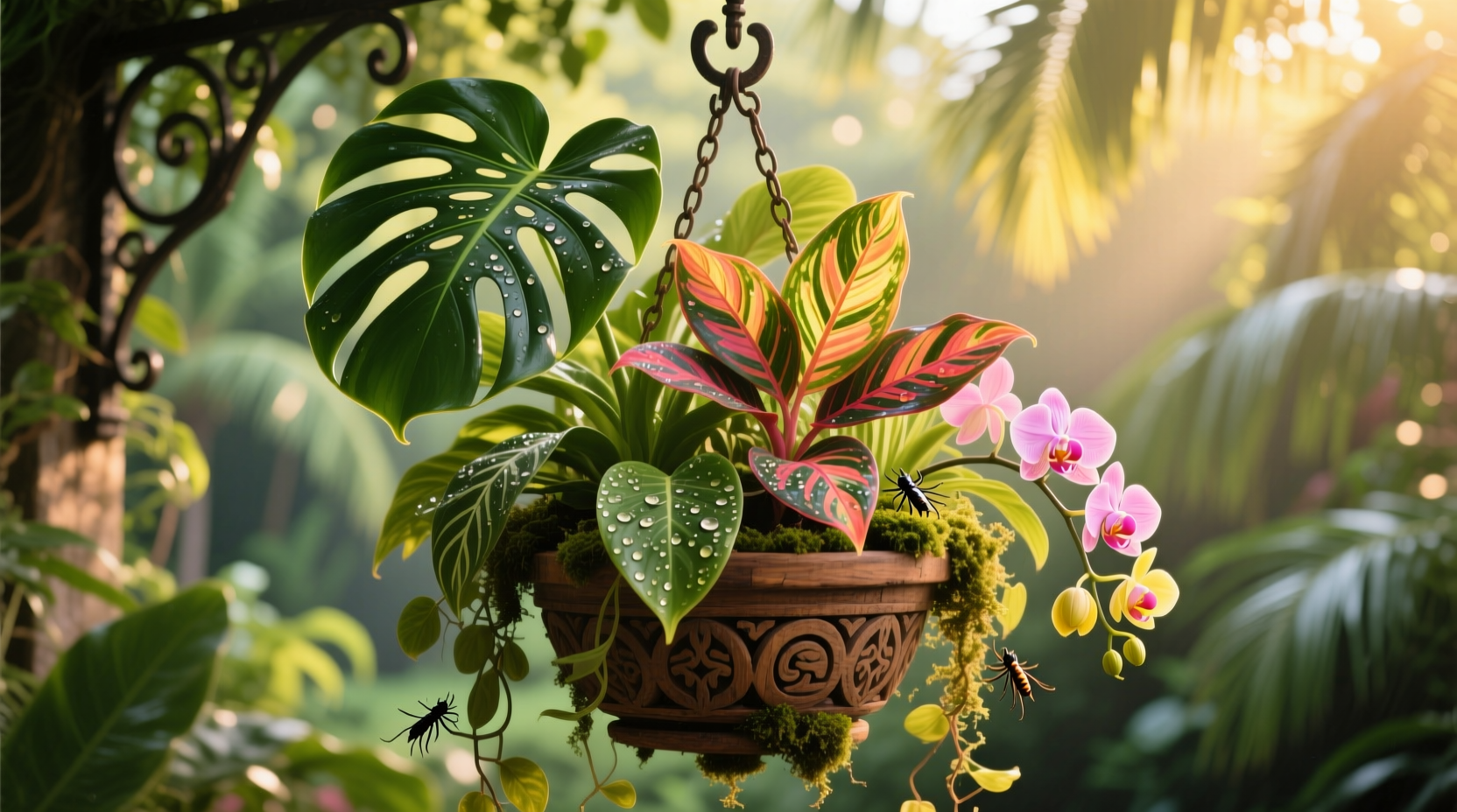tropical plants for hanging baskets