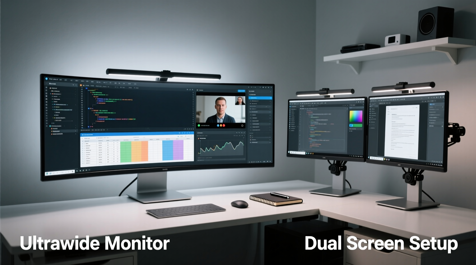 ultrawide monitor vs dual screen setup is productivity really worth the desk space
