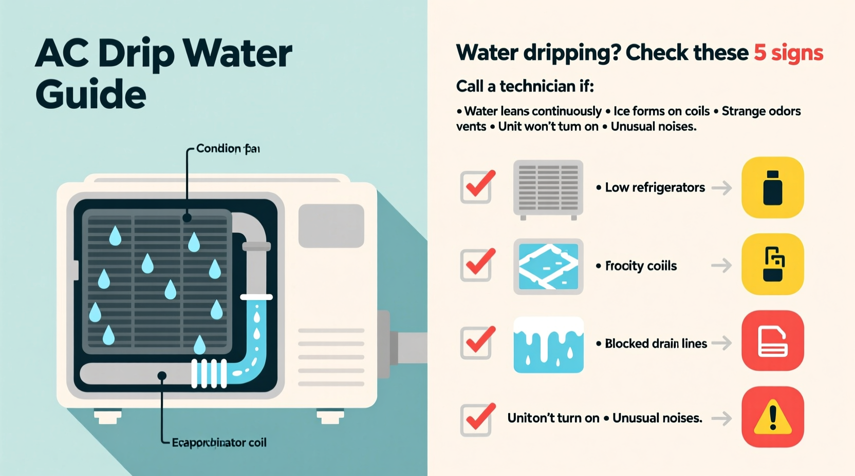 Why Does My AC Drip Water And When Should You Call A Technician