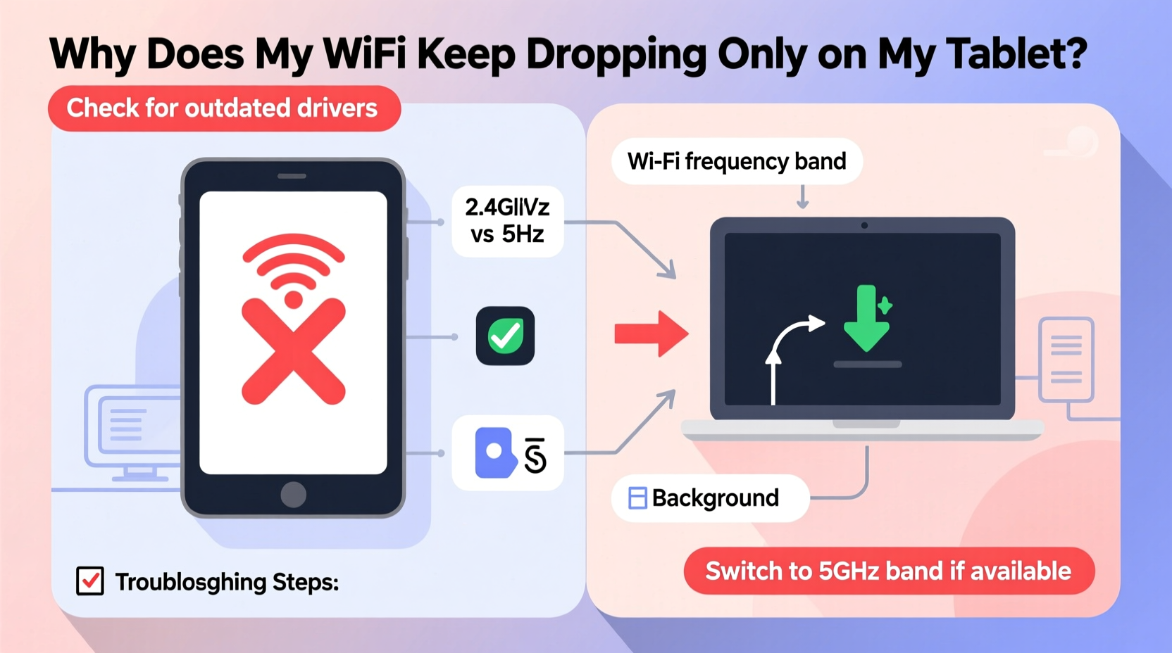 why does my wifi keep dropping only on my tablet diagnostics guide