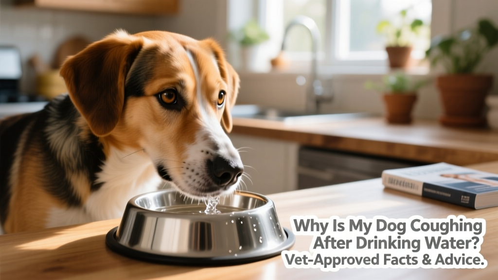 Close-up of a healthy dog drinking water calmly from a stainless steel bowl