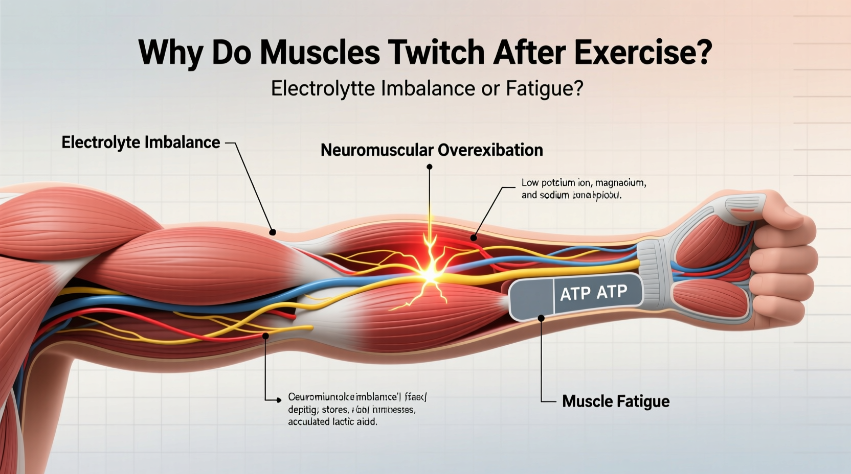 why do muscles twitch after exercise electrolyte imbalance or fatigue