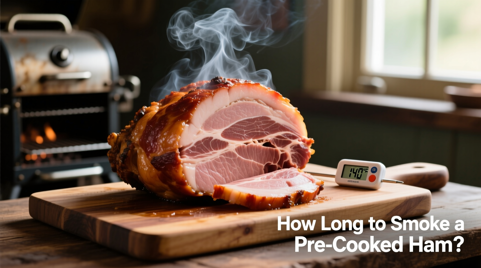 how long to smoke a pre cooked ham