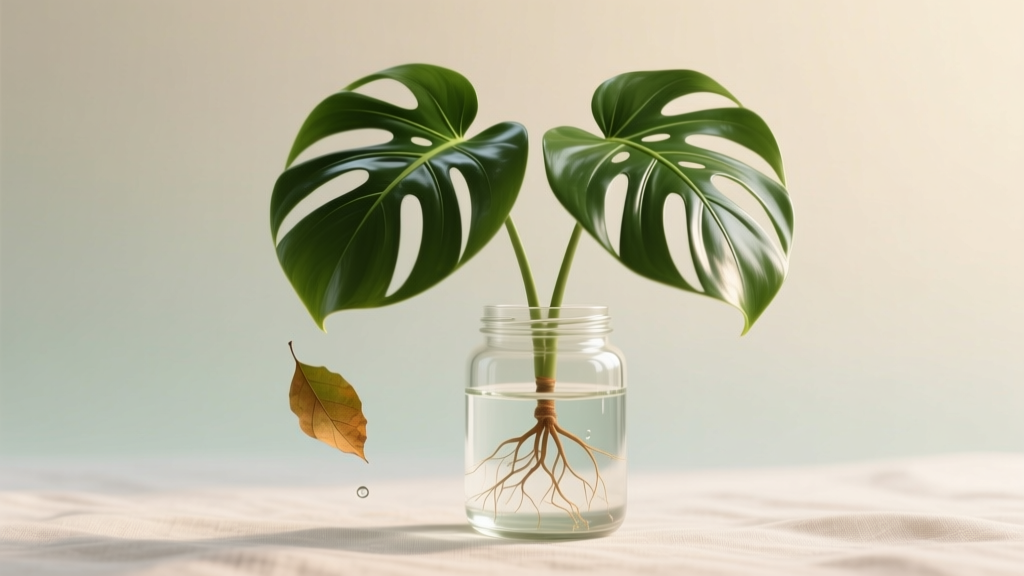 Monstera Propagation in Water Dropping Leaves?