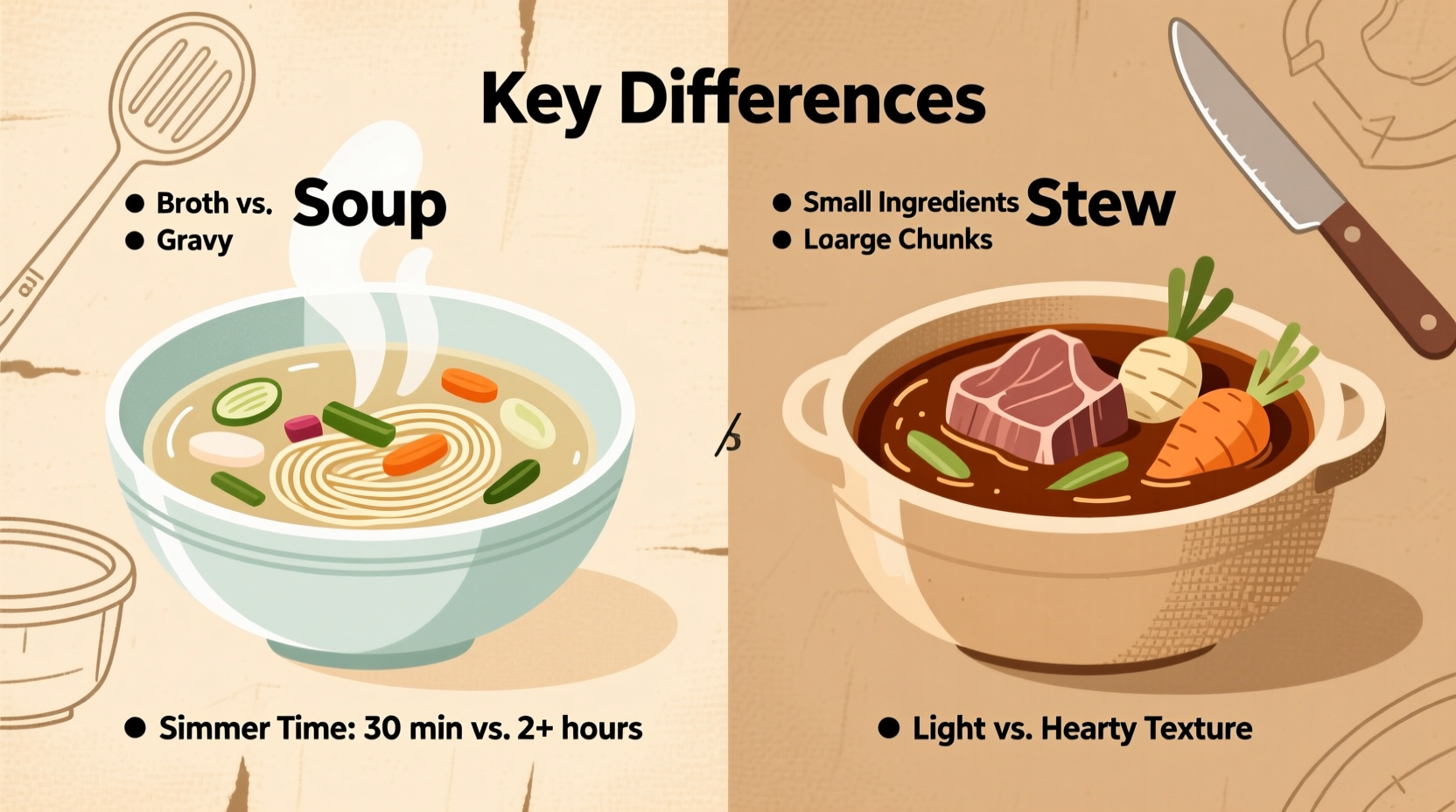 key differences between soup and stew explained