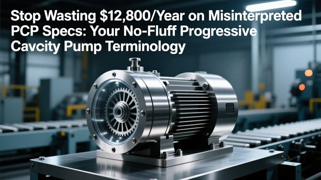 PCP Pump Glossary: NPSHr, Stator Life, ISO 13709 & More