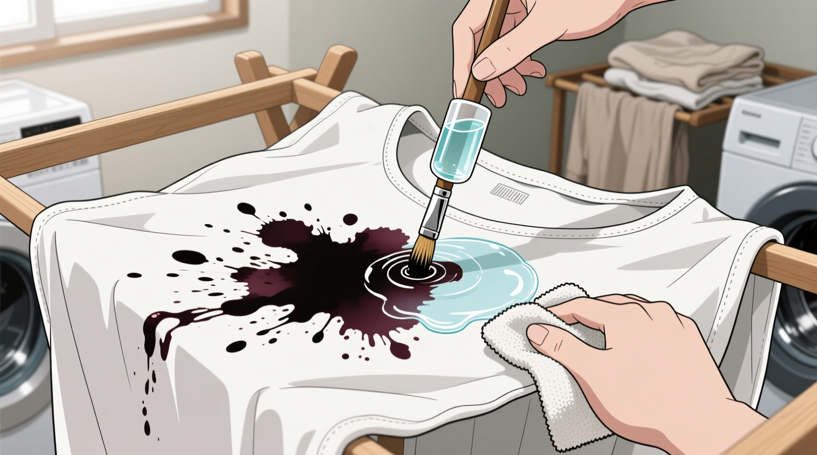 how to remove manga ink transfer from laundry