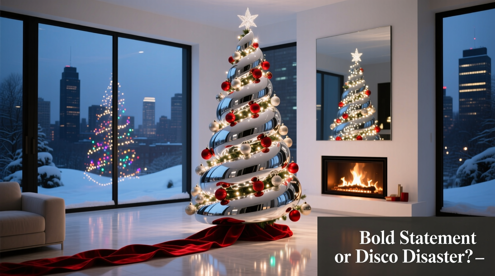 is a mirrored christmas tree a bold statement or a disco disaster