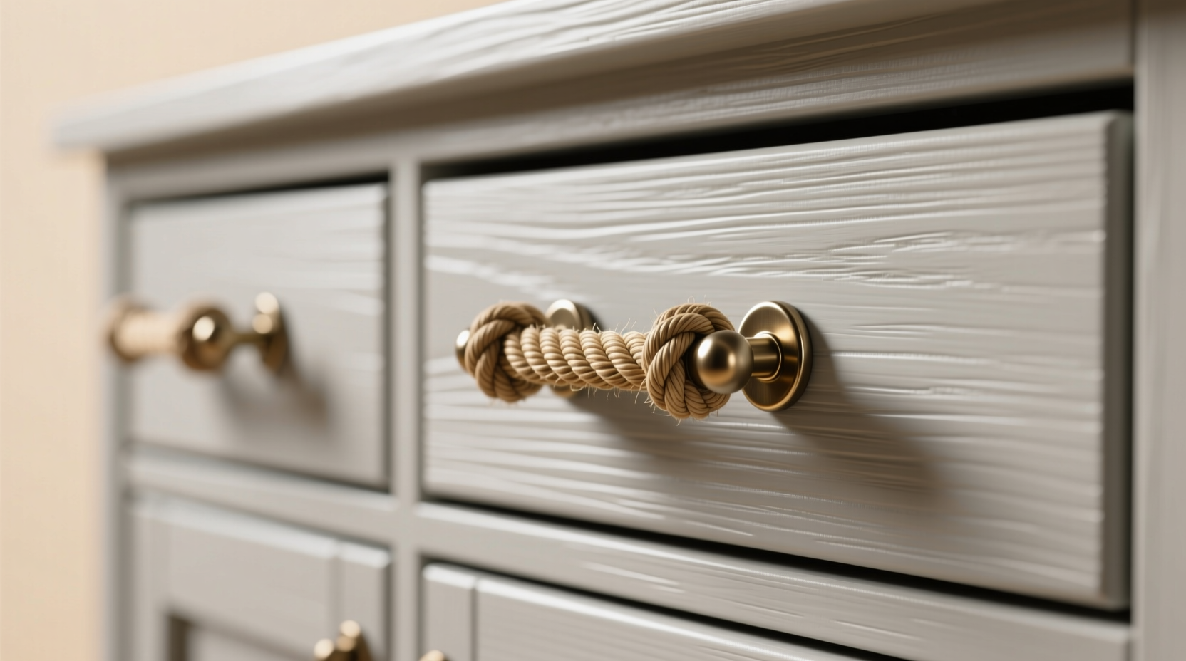 hemp rope pulls safe for painted cabinets