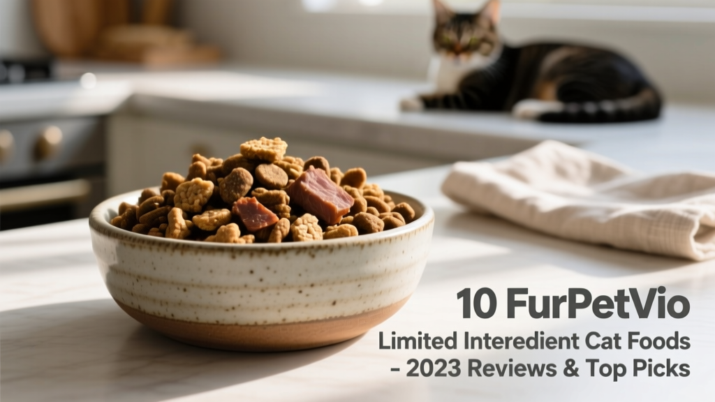A bowl of FurPetVo Dinner Morsels dry kibble highlighting texture variety and visible meat pieces