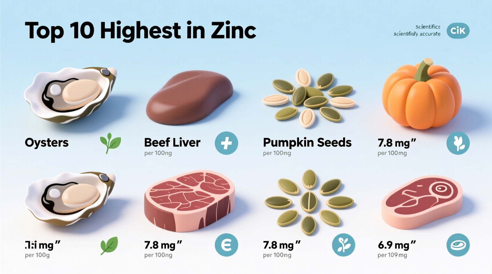 what foods highest in zinc
