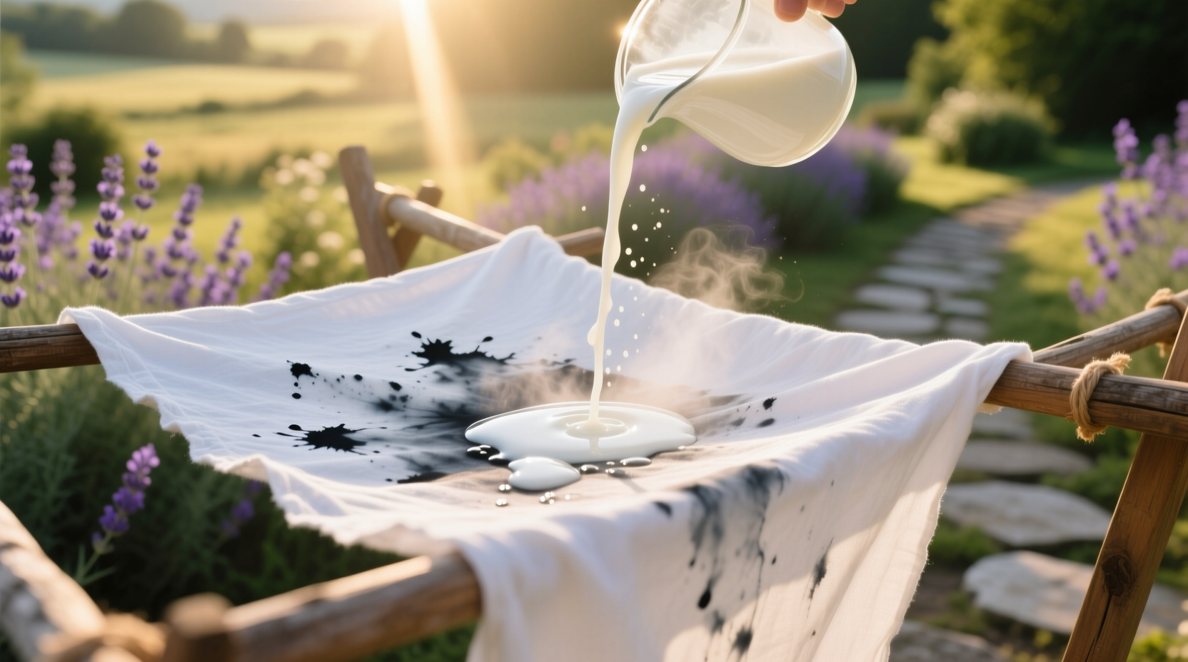 eco friendly ink stain removal with milk sunlight