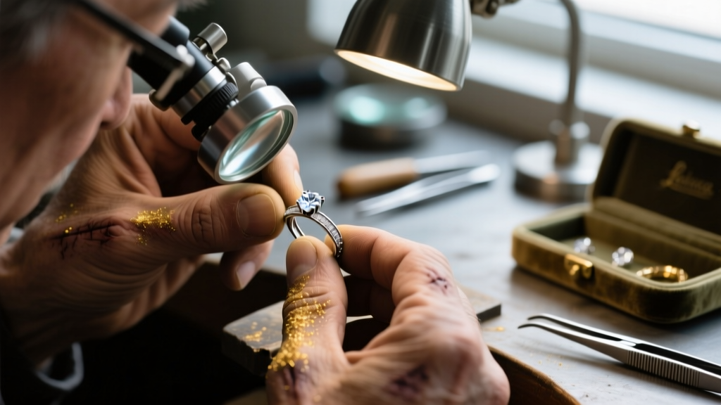 Macro shot of a jeweler