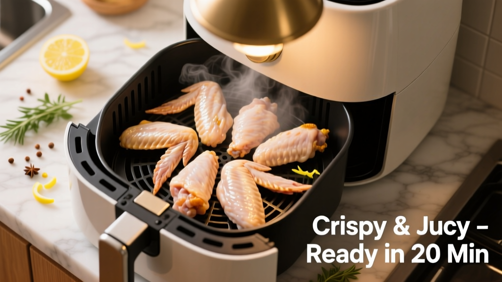 Frozen Uncooked Wings in Air Fryer: Crispy & Safe