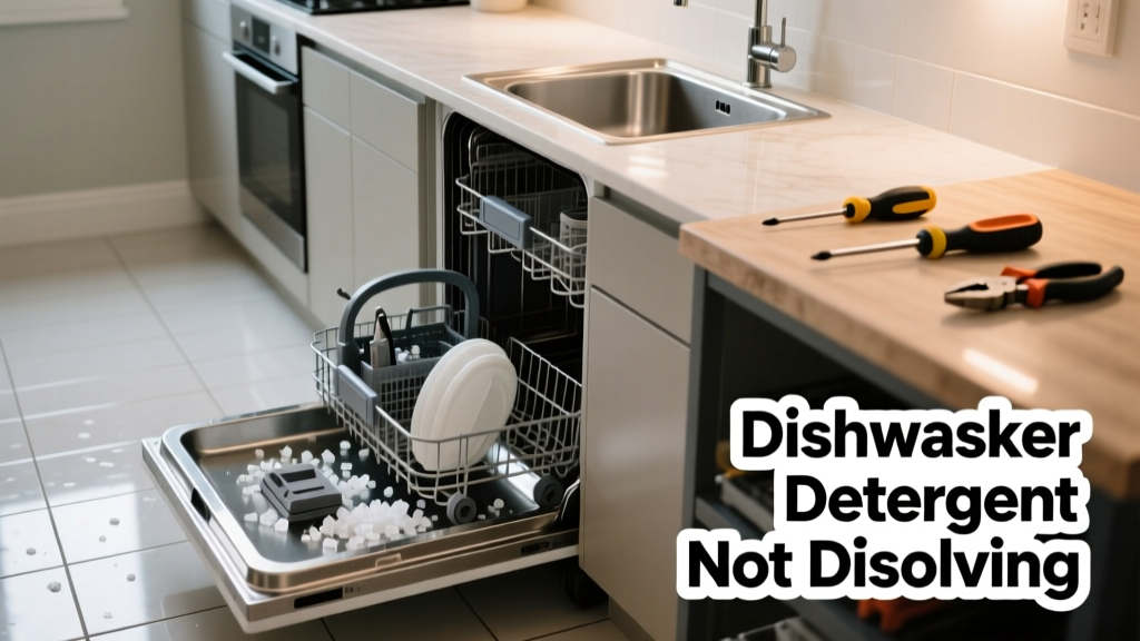 Dishwasher Detergent Not Dissolving in Kitchen Fix