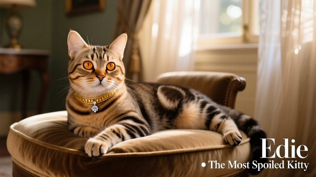 Edie the Tabby Cat Might Be the Most Spoiled Kitty You'll Ever Meet