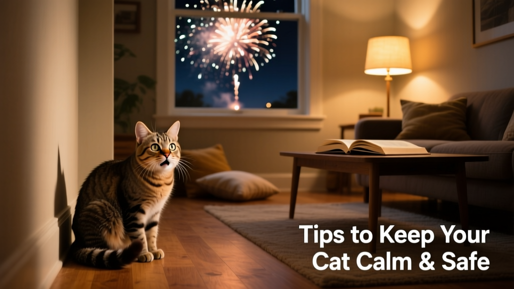 Cat Scared of Fireworks? Tips to Keep Your Cat Calm and Safe