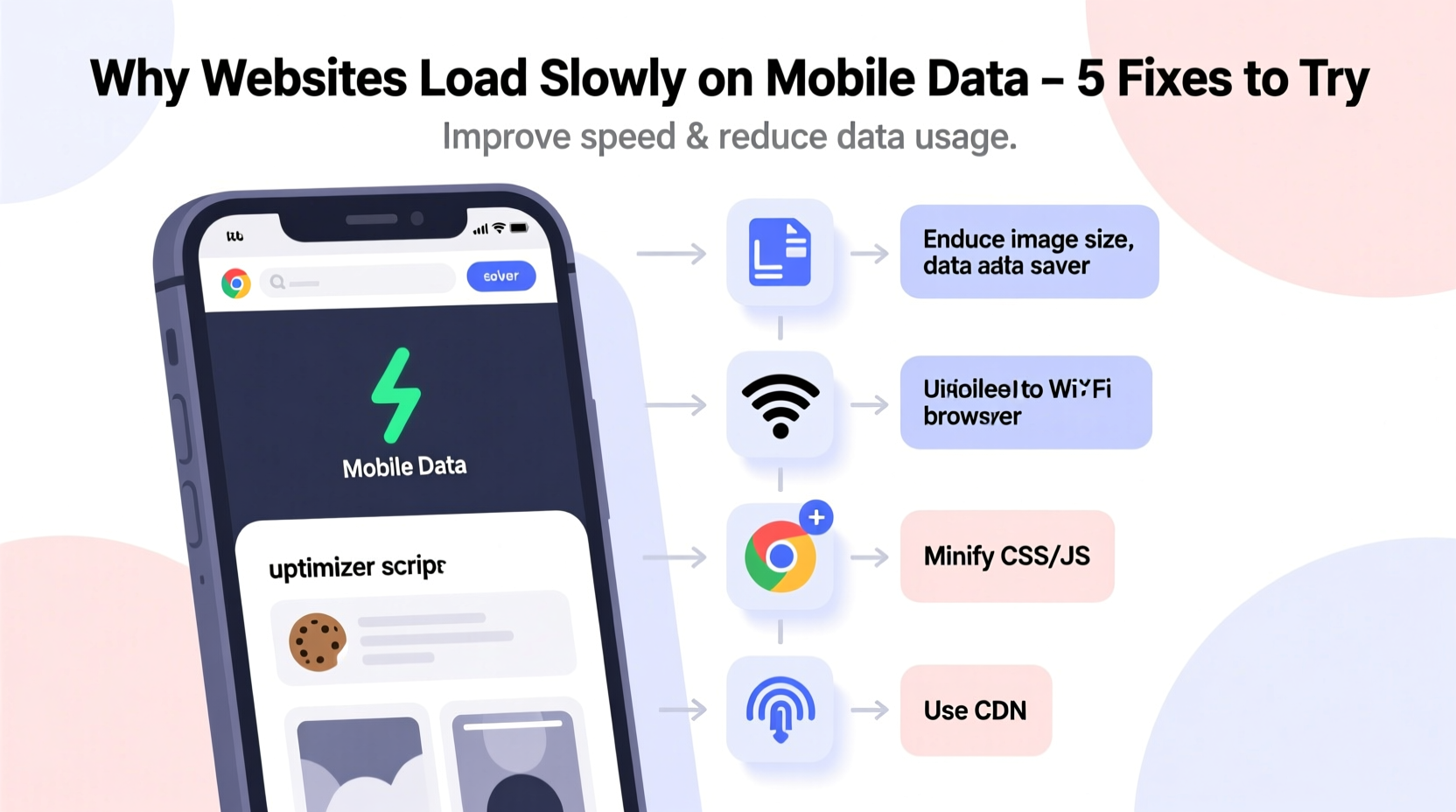 why do some websites load slowly on mobile data fixes to try