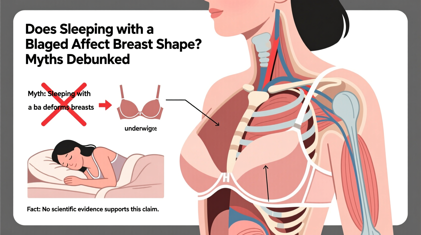 does sleeping with bra on affect breast shape myths debunked
