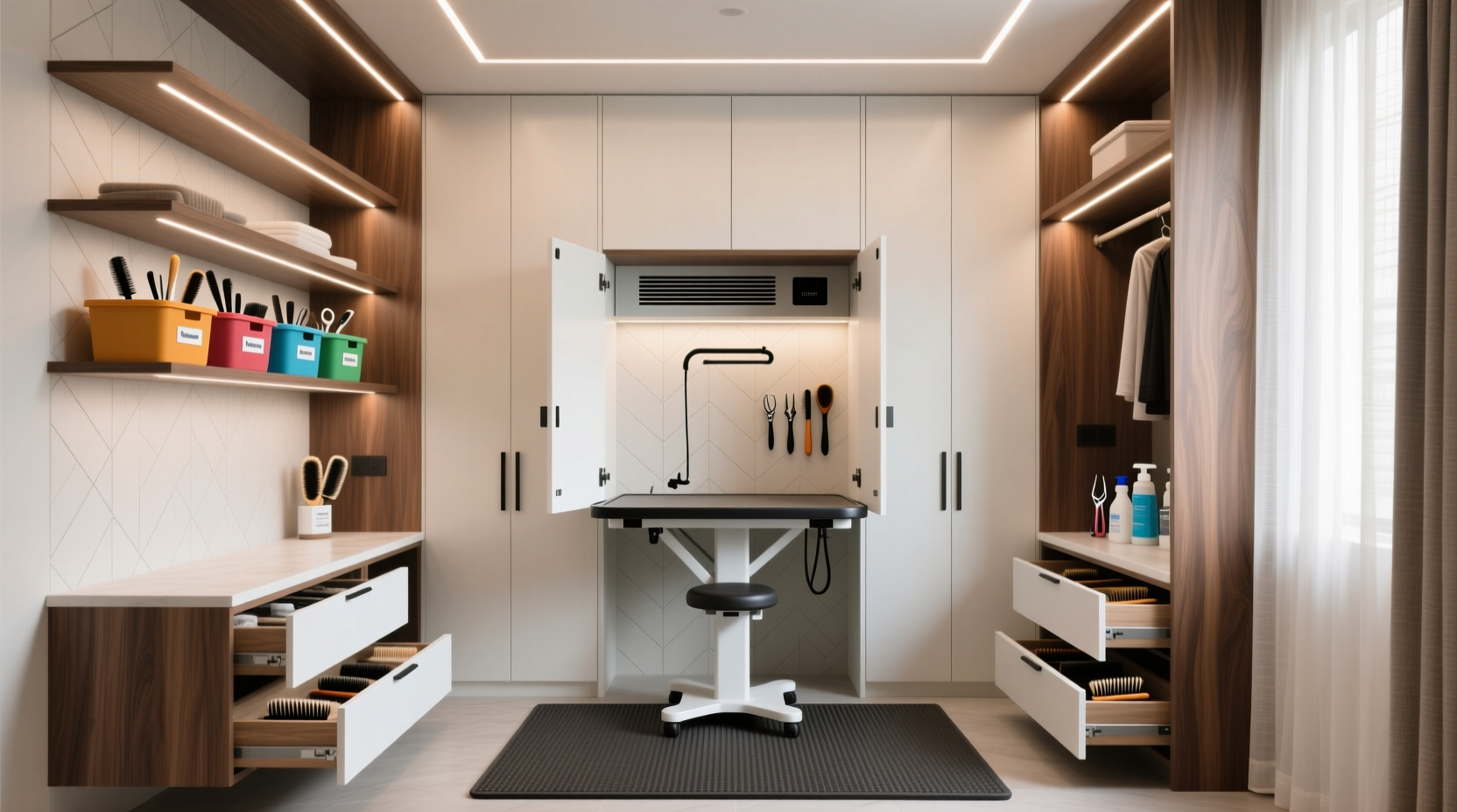closet organization tips for pet grooming