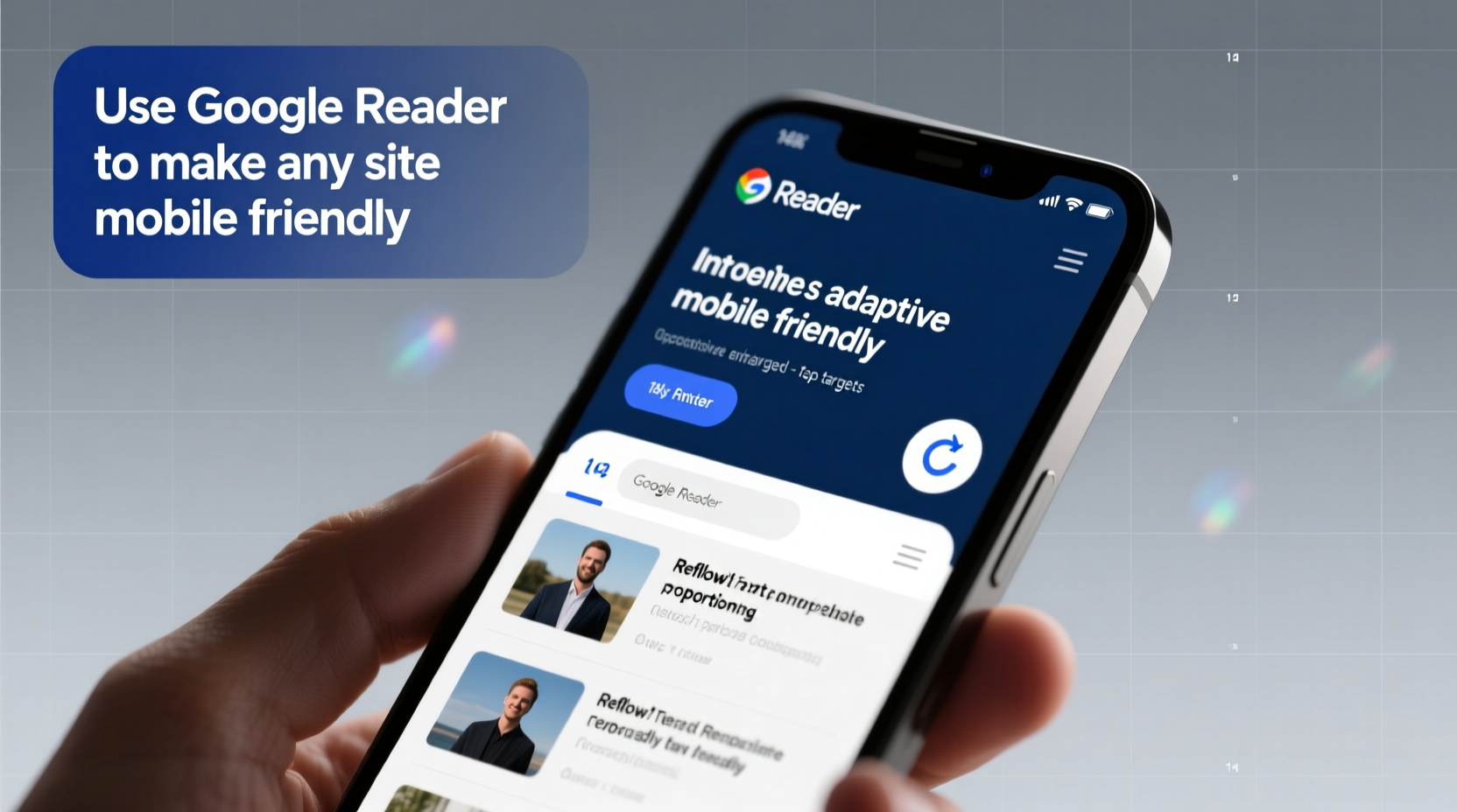 use google reader to make any site mobile friendly