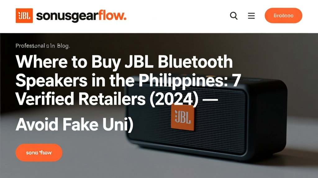 JBL Bluetooth Speakers PH (2026) | Verified Retailers