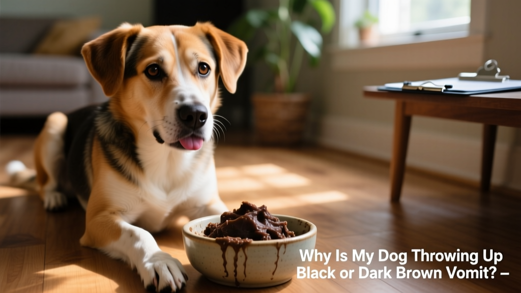 Close-up of a dog looking uncomfortable with a bowl nearby