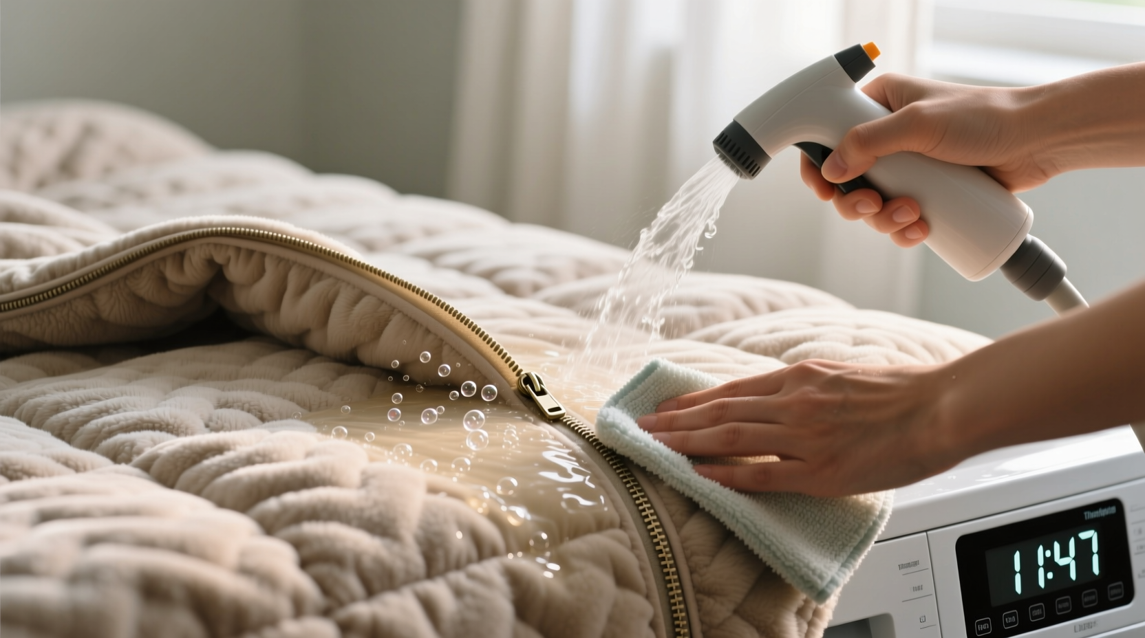 how to deep clean a weighted blanket cover safely