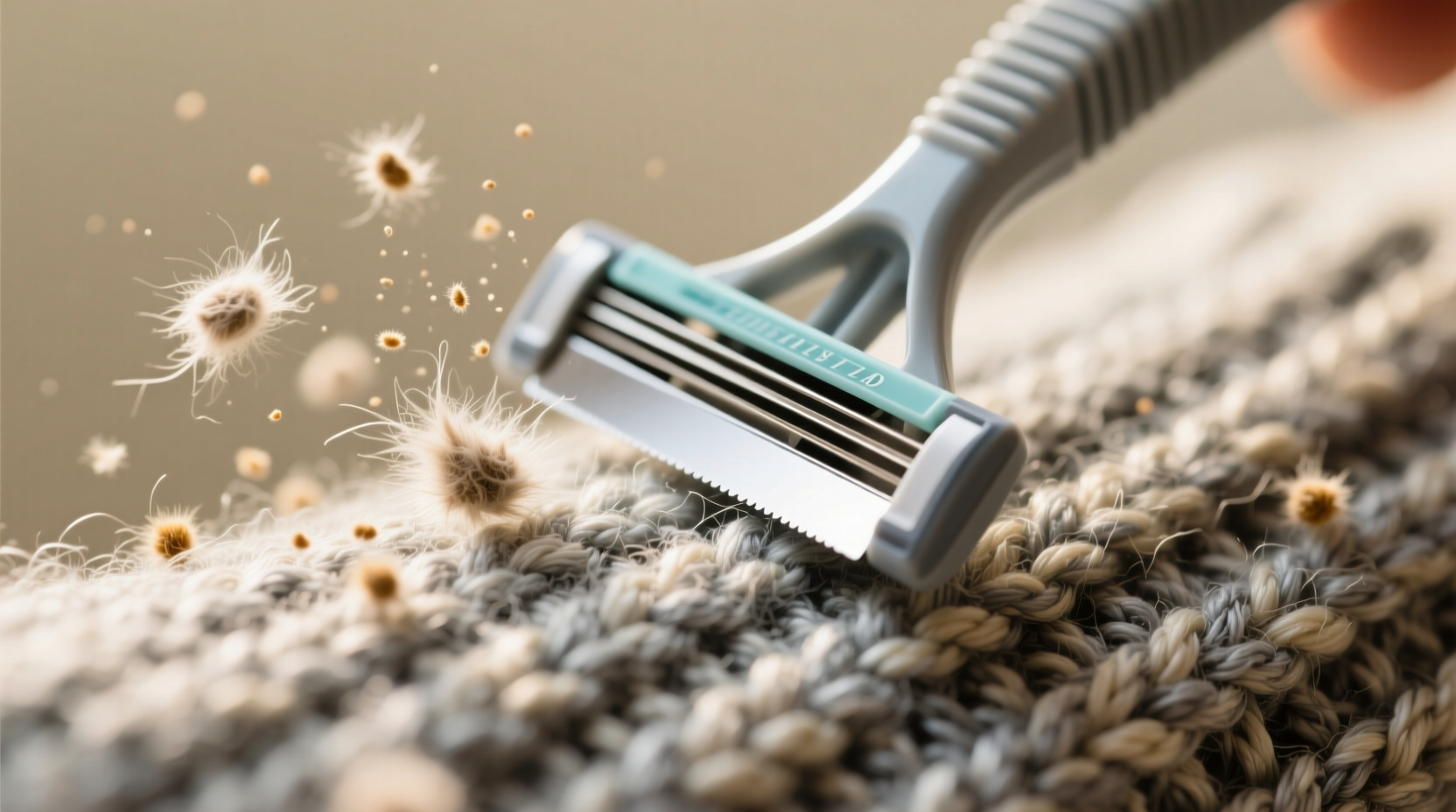 use a disposable razor to remove sweater pills