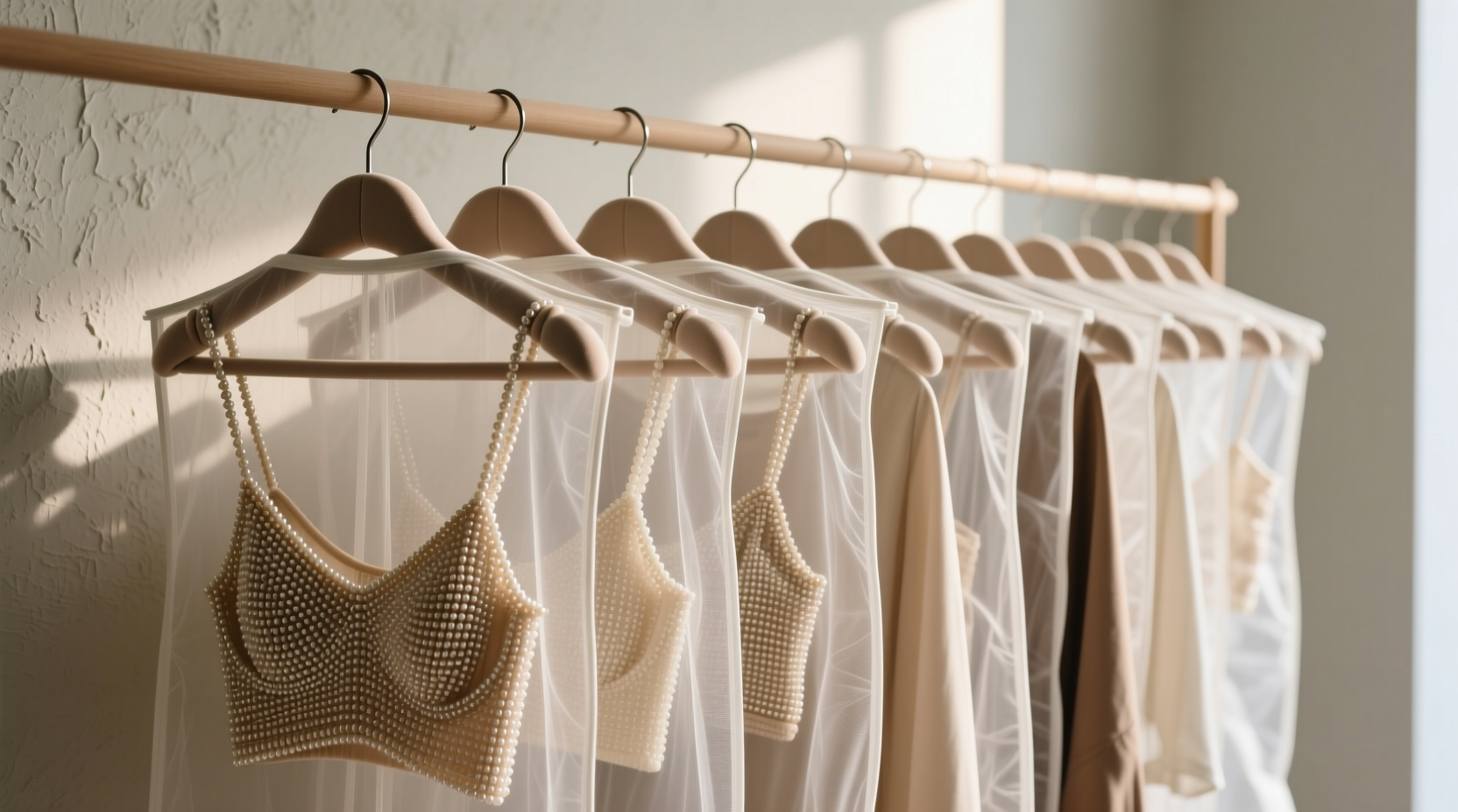 closet organization tips for beaded tops