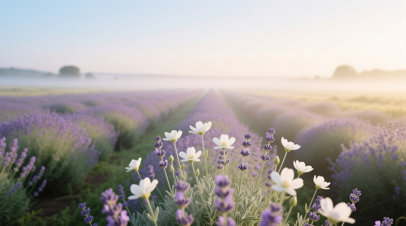 white flowering lavender