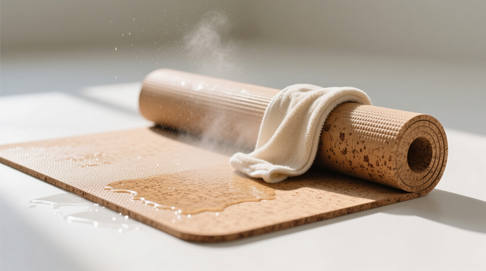 how to wash a cork yoga mat safely