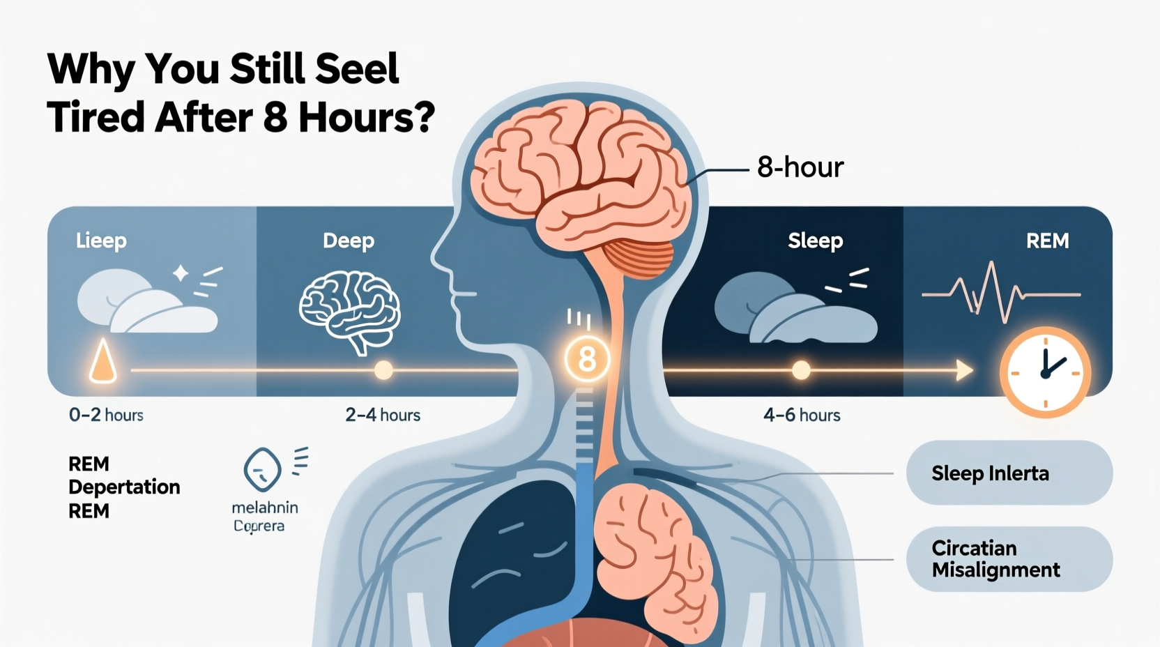 why do i feel tired after sleeping 8 hours sleep cycle explanation