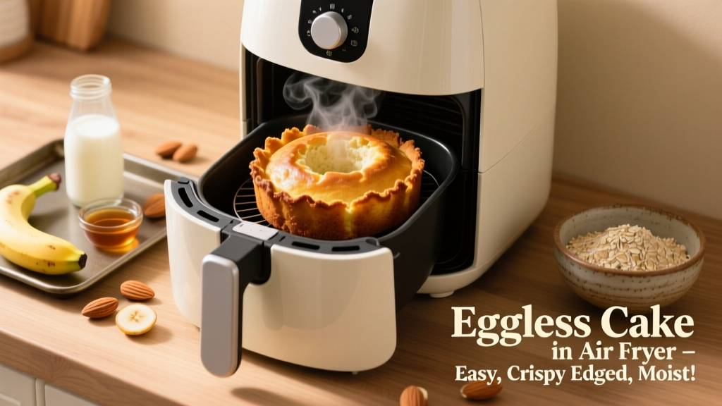 Eggless Cake in Air Fryer: Easy, Crispy-Edged & Moist