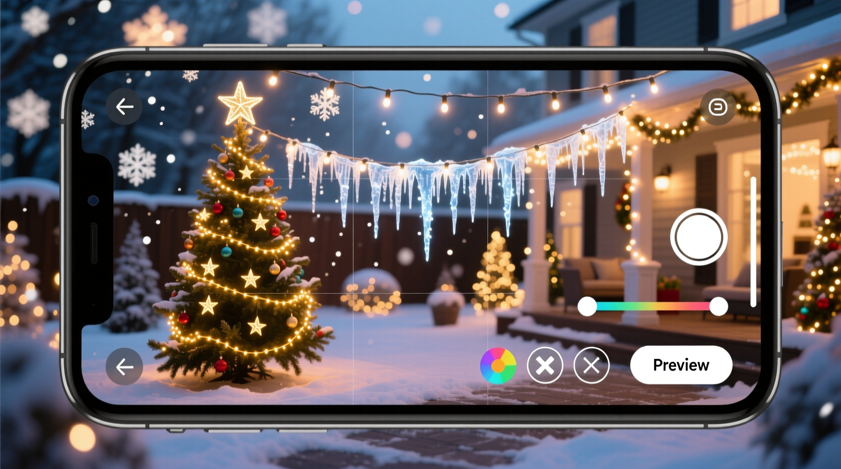 can you use augmented reality apps to preview christmas light layouts first