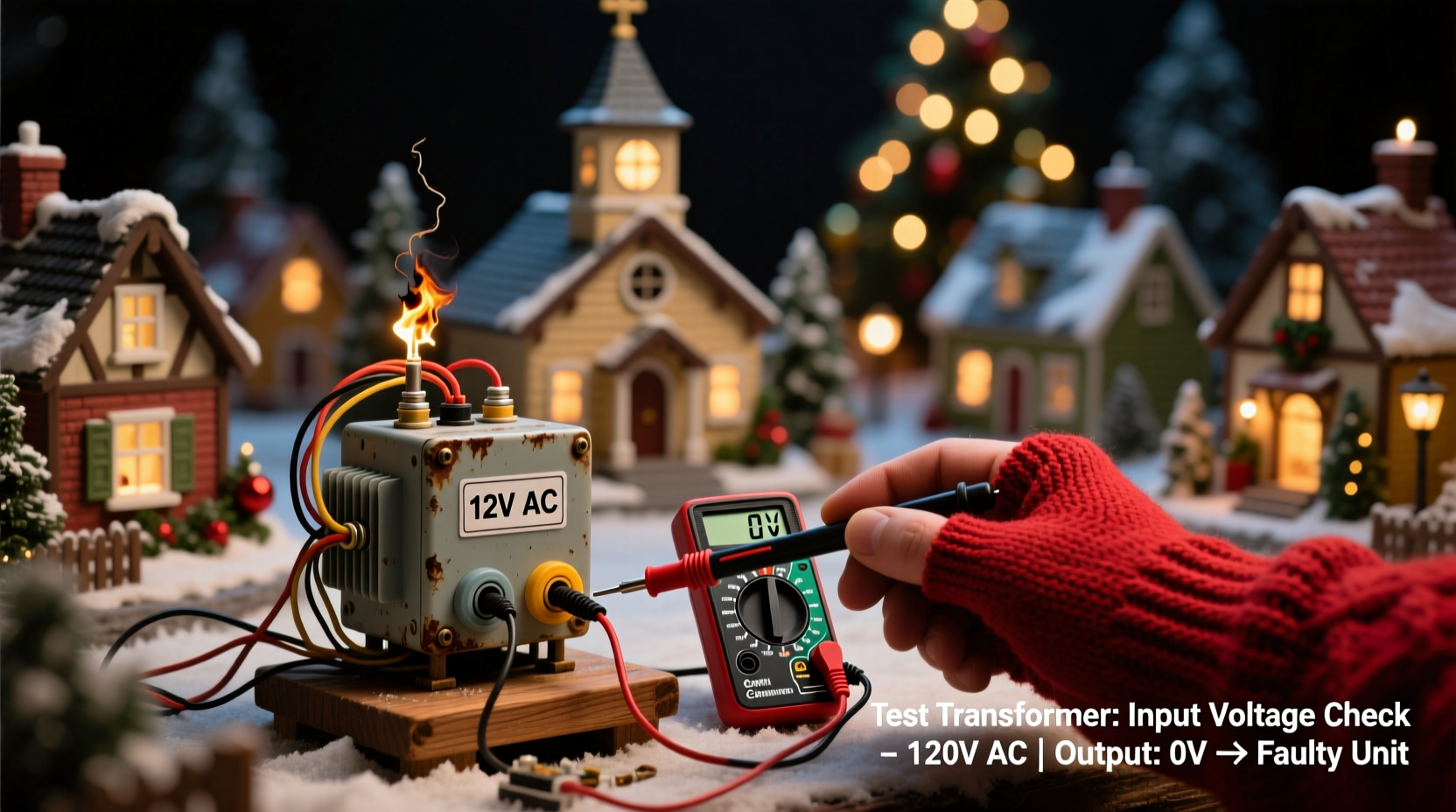 why is my christmas village not getting power and how to test transformers